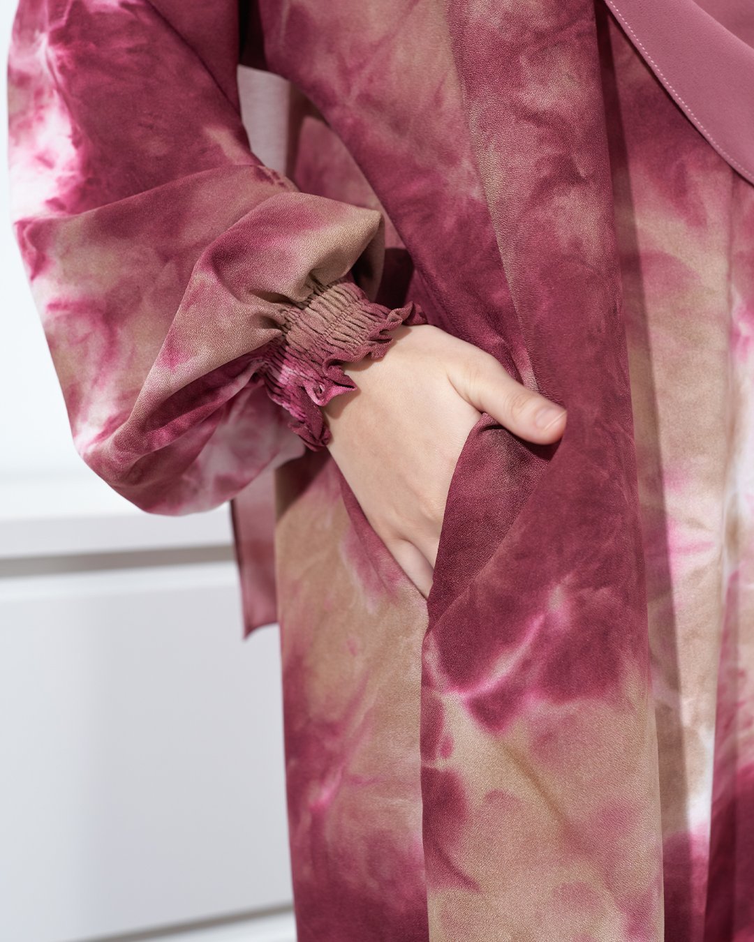Kaftan Tie Dye Talina - Tie Maroon