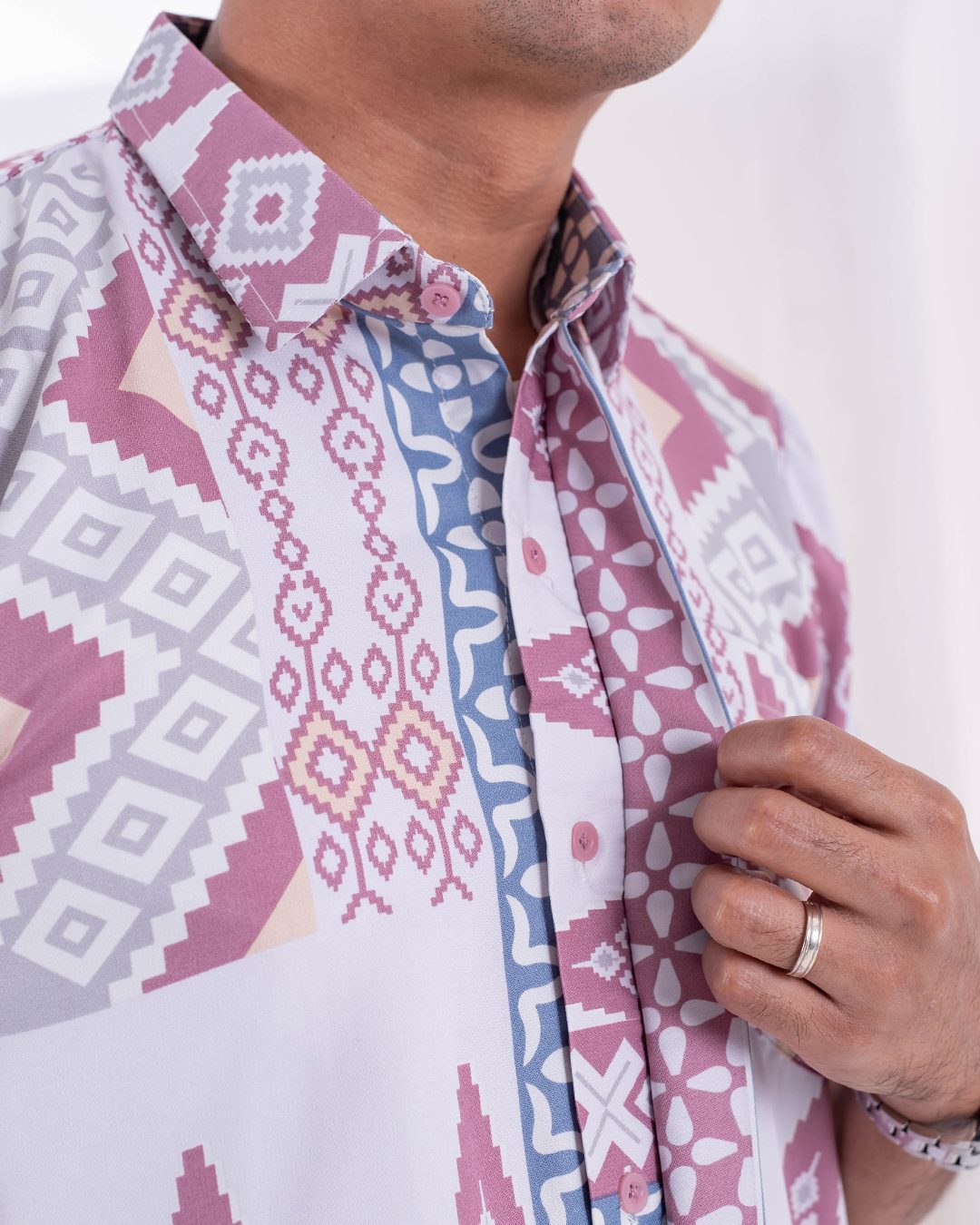 Baju Kemeja Short Sleeves Arjuna - Orchid Pink