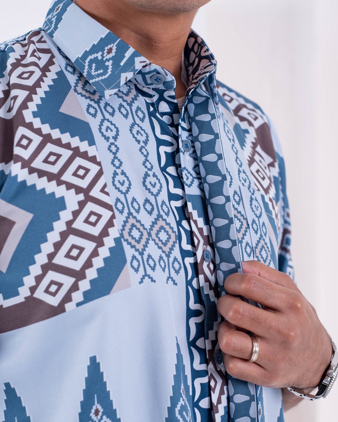 Baju Kemeja Short Sleeves Arjuna - Sky Blue