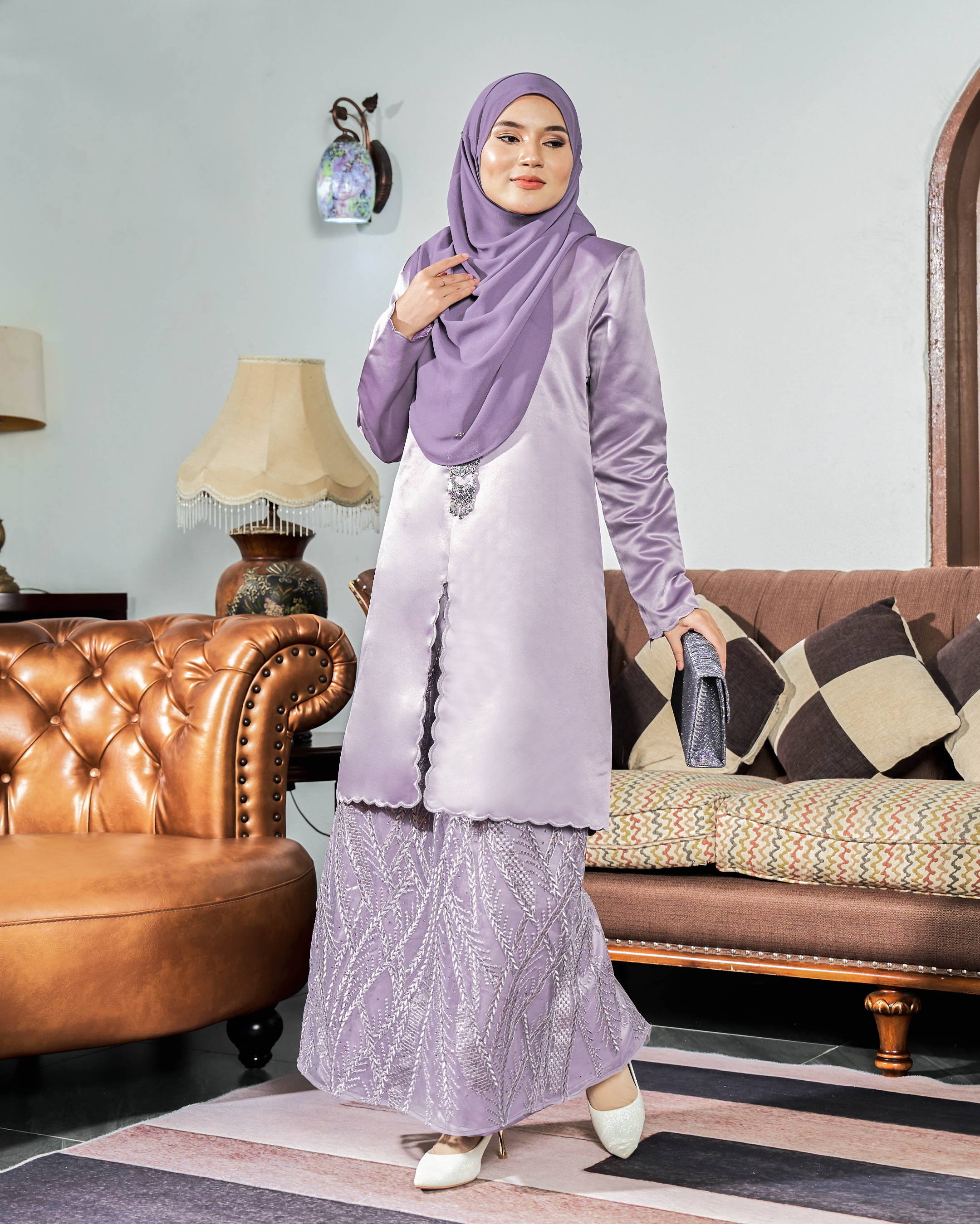 Baju Kurung Sulam Lace Aurora