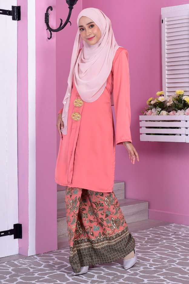 Baju Kebarung Batik Surina - Orange