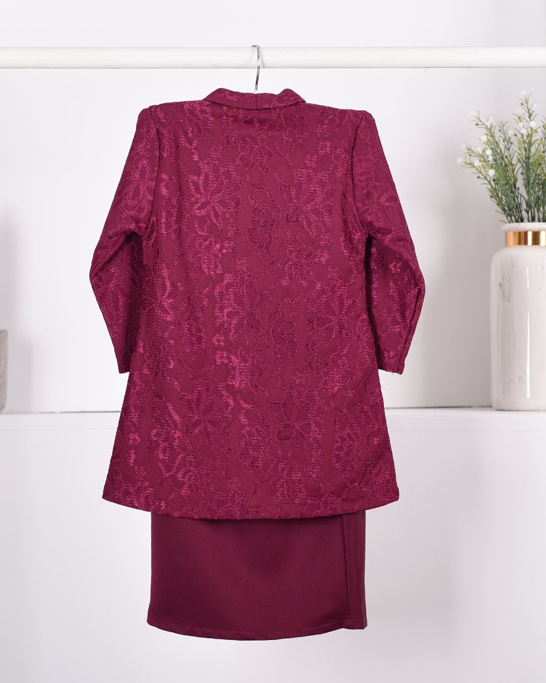 Baju Kebarung Lace Gyra Kids - Red