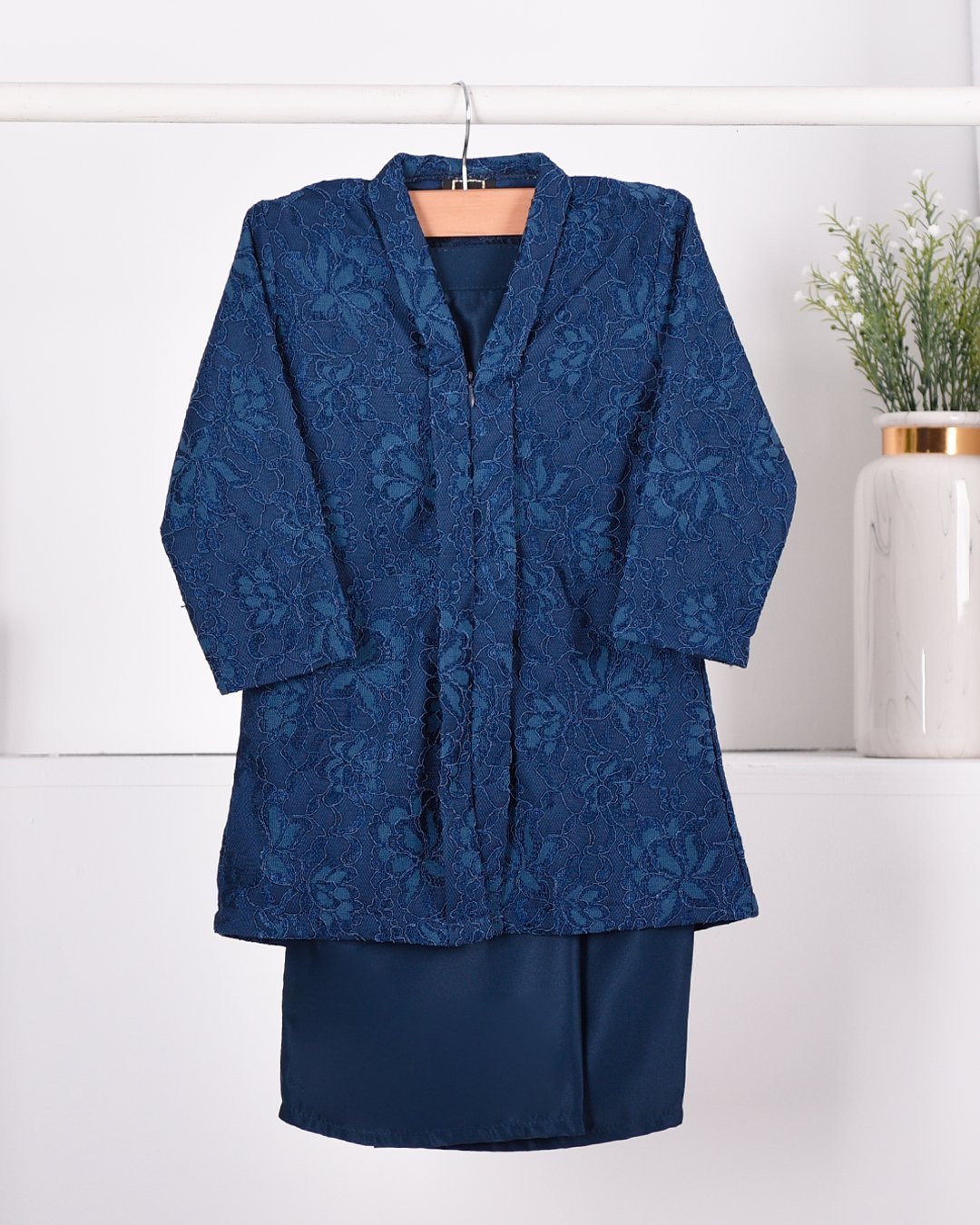 Baju Kebarung Lace Gyra Kids - Blue