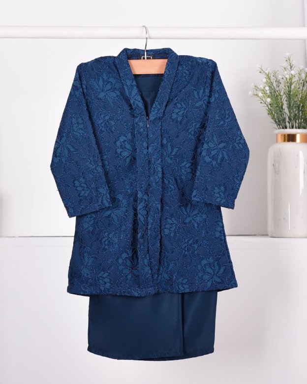 Baju Kebarung Lace Gyra Kids - Blue