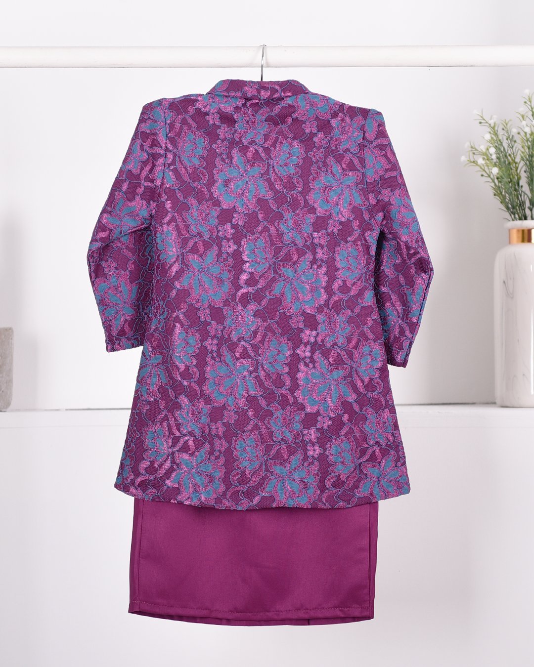 Baju Kebarung Lace Gyra Kids - Purple