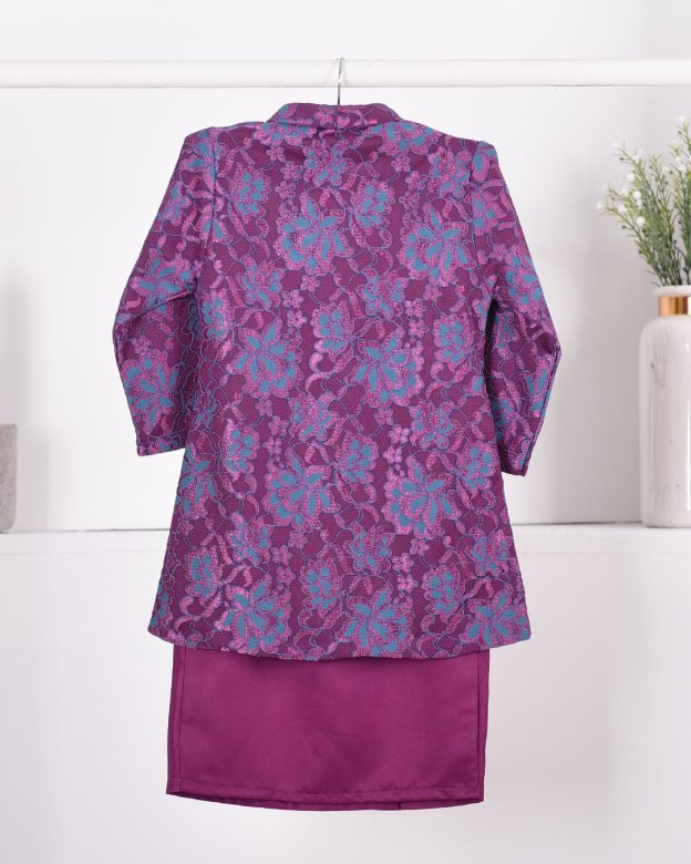 Baju Kebarung Lace Gyra Kids - Purple
