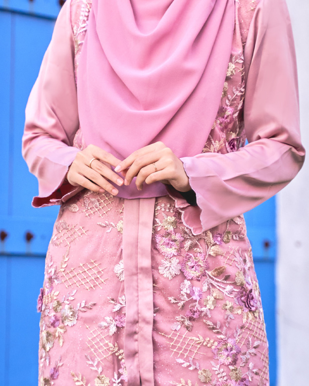 Baju Kebaya Lace Adna - Light Mauve
