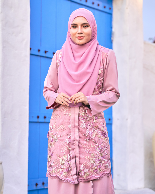 Baju Kebaya Lace Adna - Light Mauve