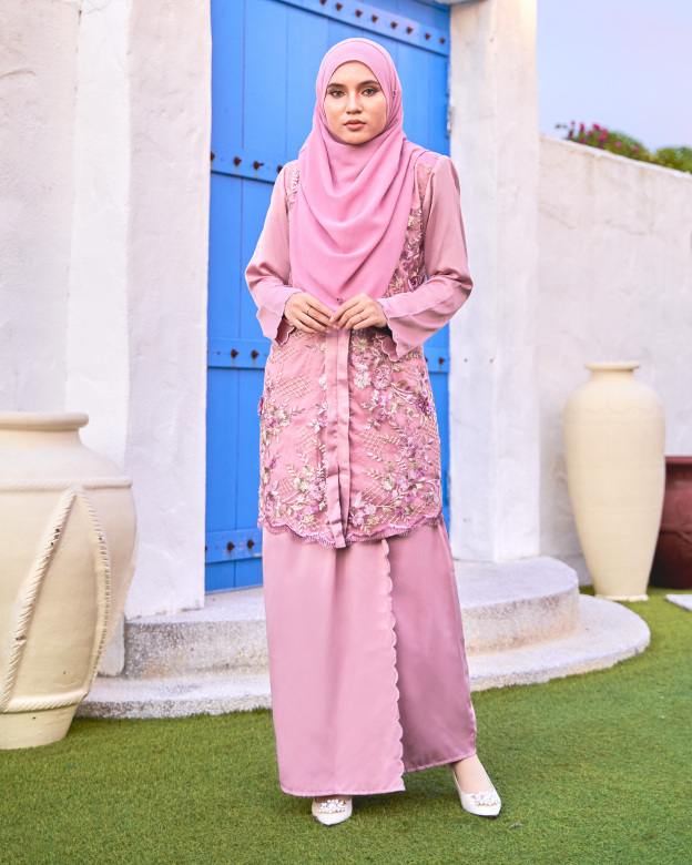 Baju Kebaya Lace Adna - Light Mauve