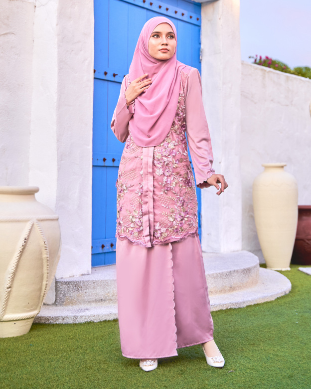 Baju Kebaya Lace Adna - Light Mauve