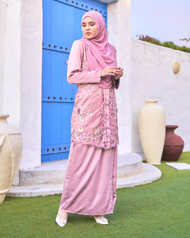 Baju Kebaya Lace Adna - Light Mauve