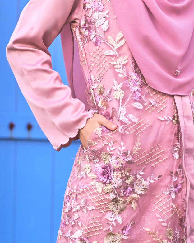 Baju Kebaya Lace Adna - Light Mauve