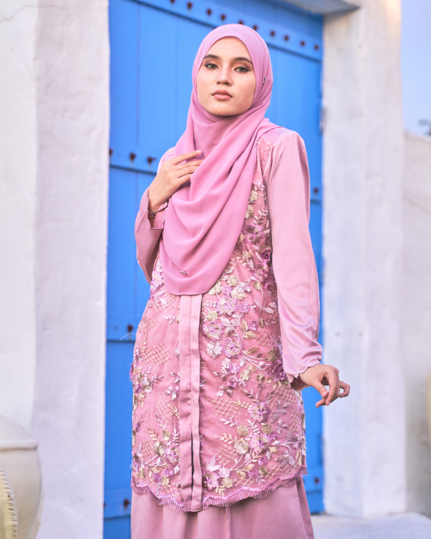 Baju Kebaya Lace Adna - Light Mauve