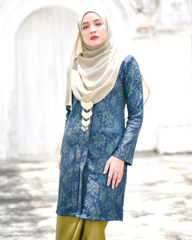 Baju Kebarung Lace Gyra - Green