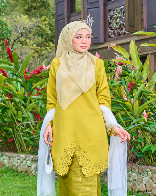 Baju Kebarung Songket Lasercut Harisa