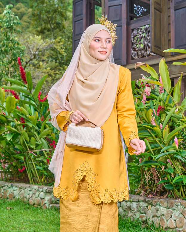 Baju Kebarung Songket Lasercut Harisa