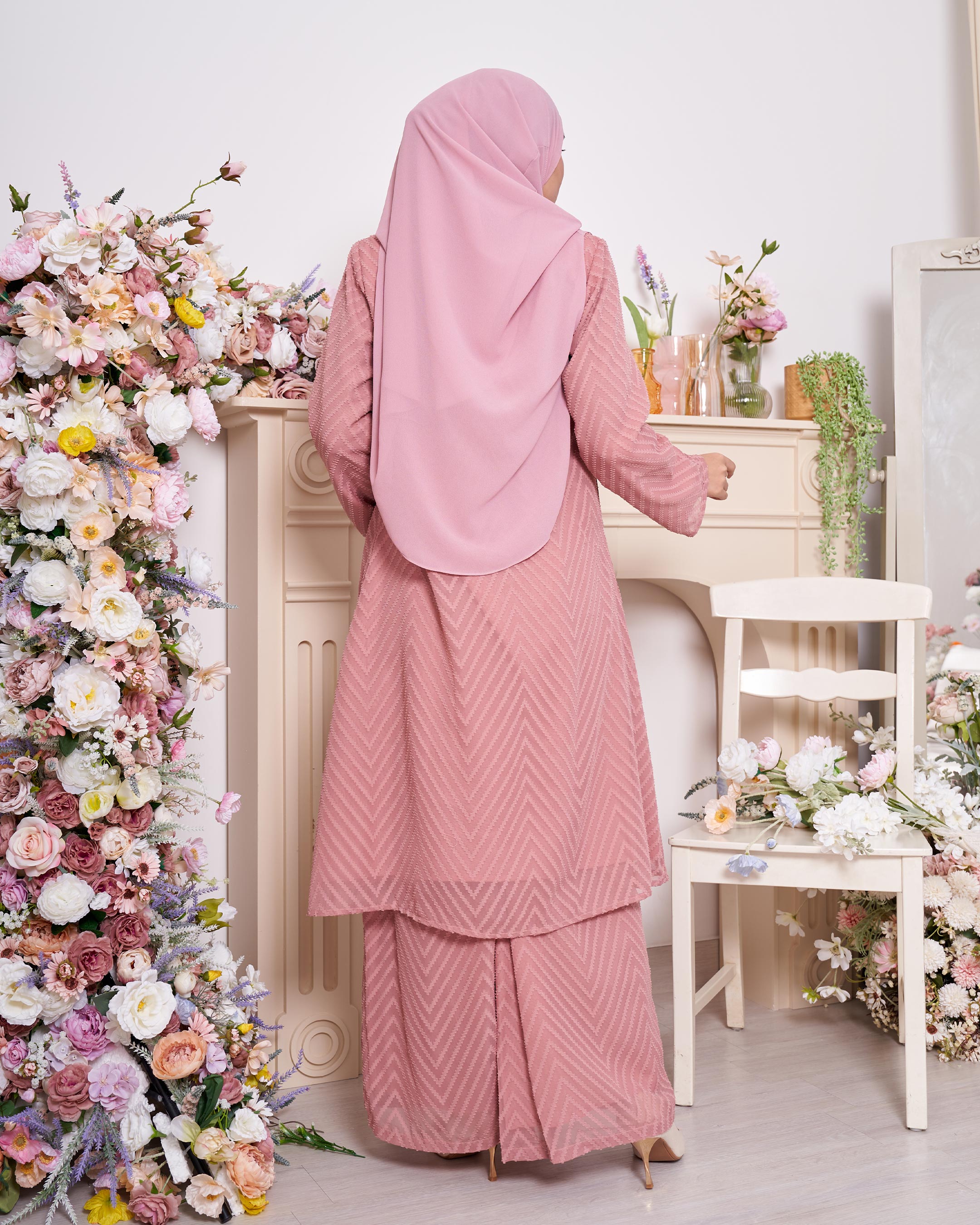 Baju Kebarung Mayfair - Dark Coral