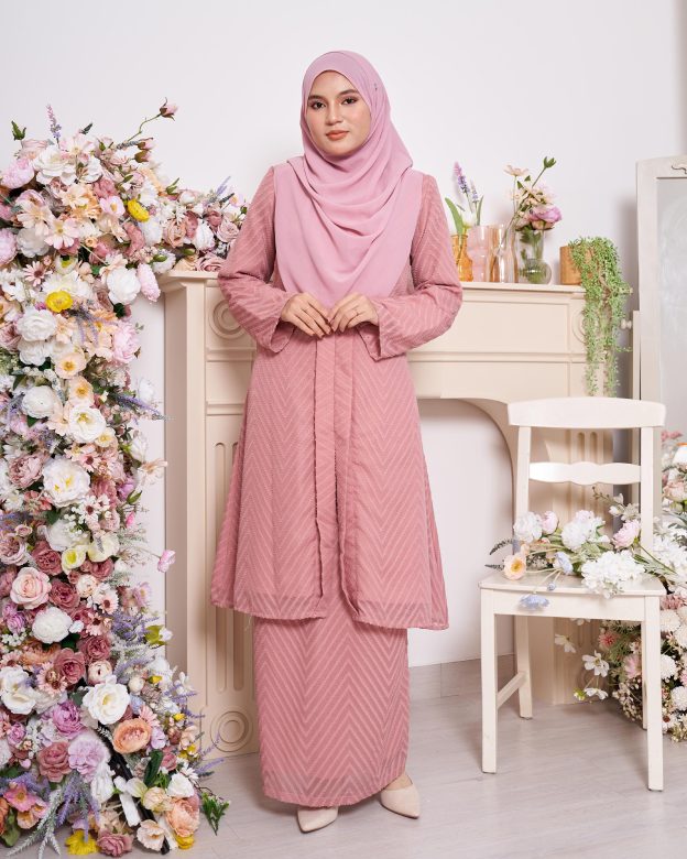Baju Kebarung Mayfair - Dark Coral