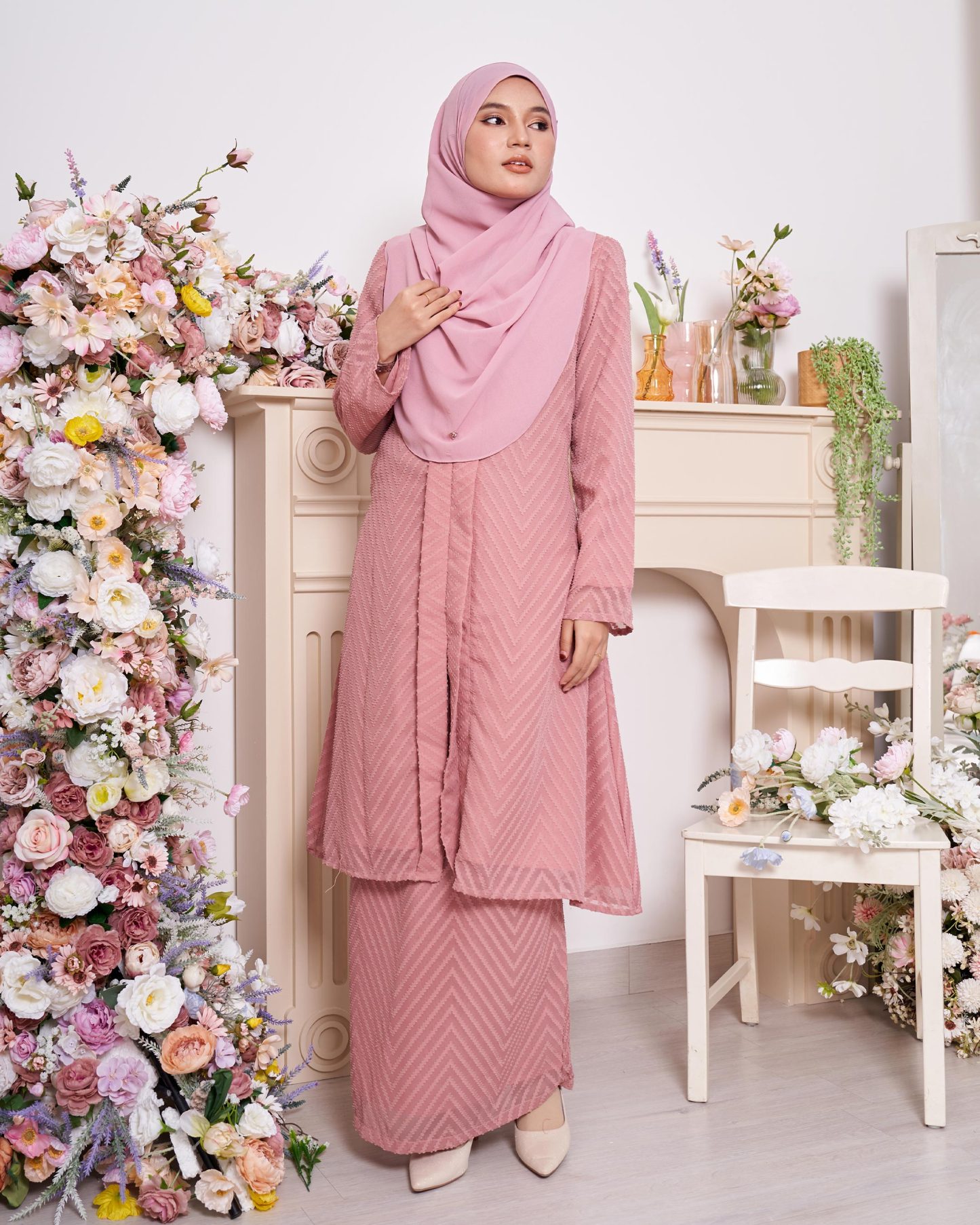 Baju Kebarung Mayfair - Dark Coral