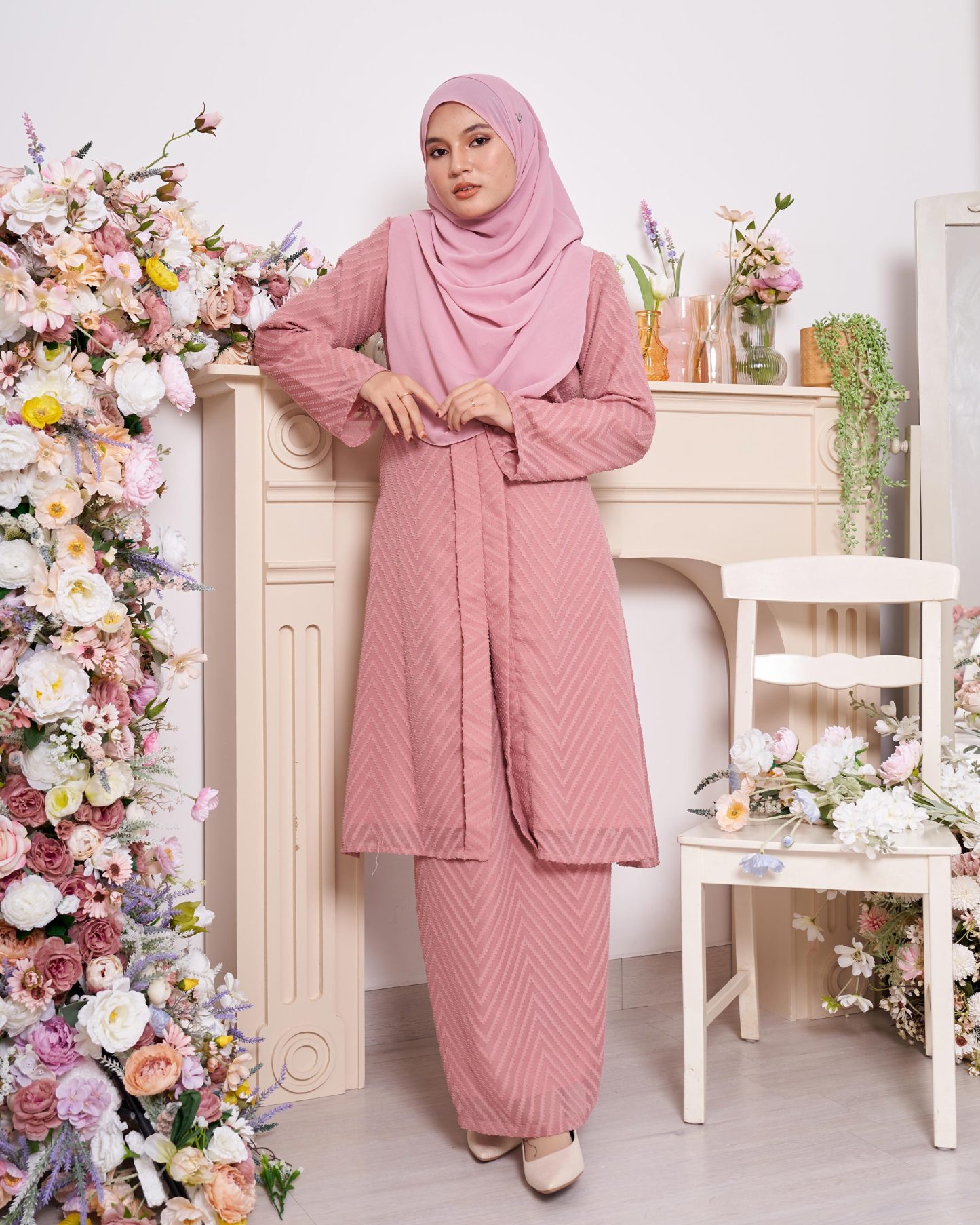 Baju Kebarung Mayfair - Dark Coral