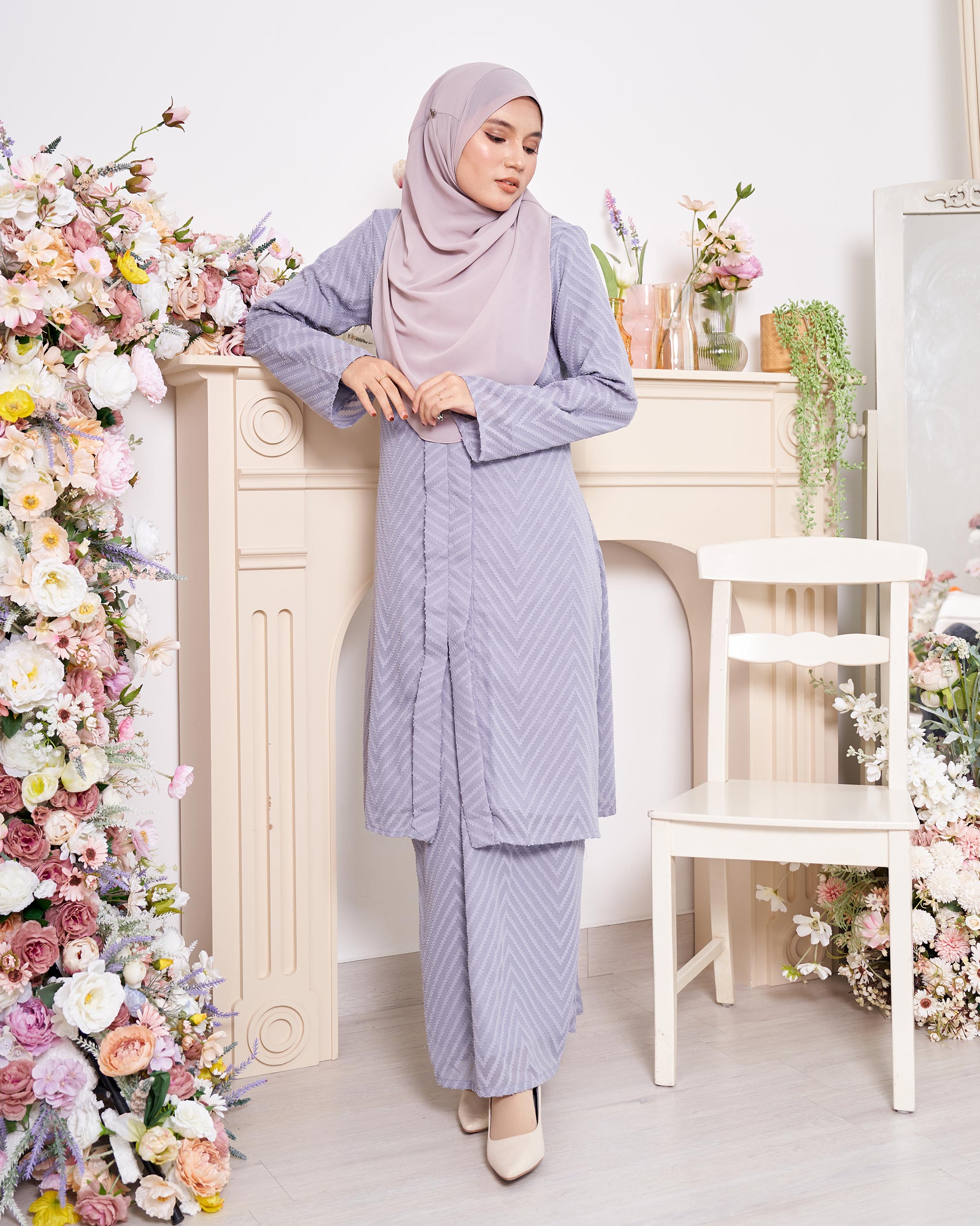 Baju Kebarung Mayfair - Dust Grey
