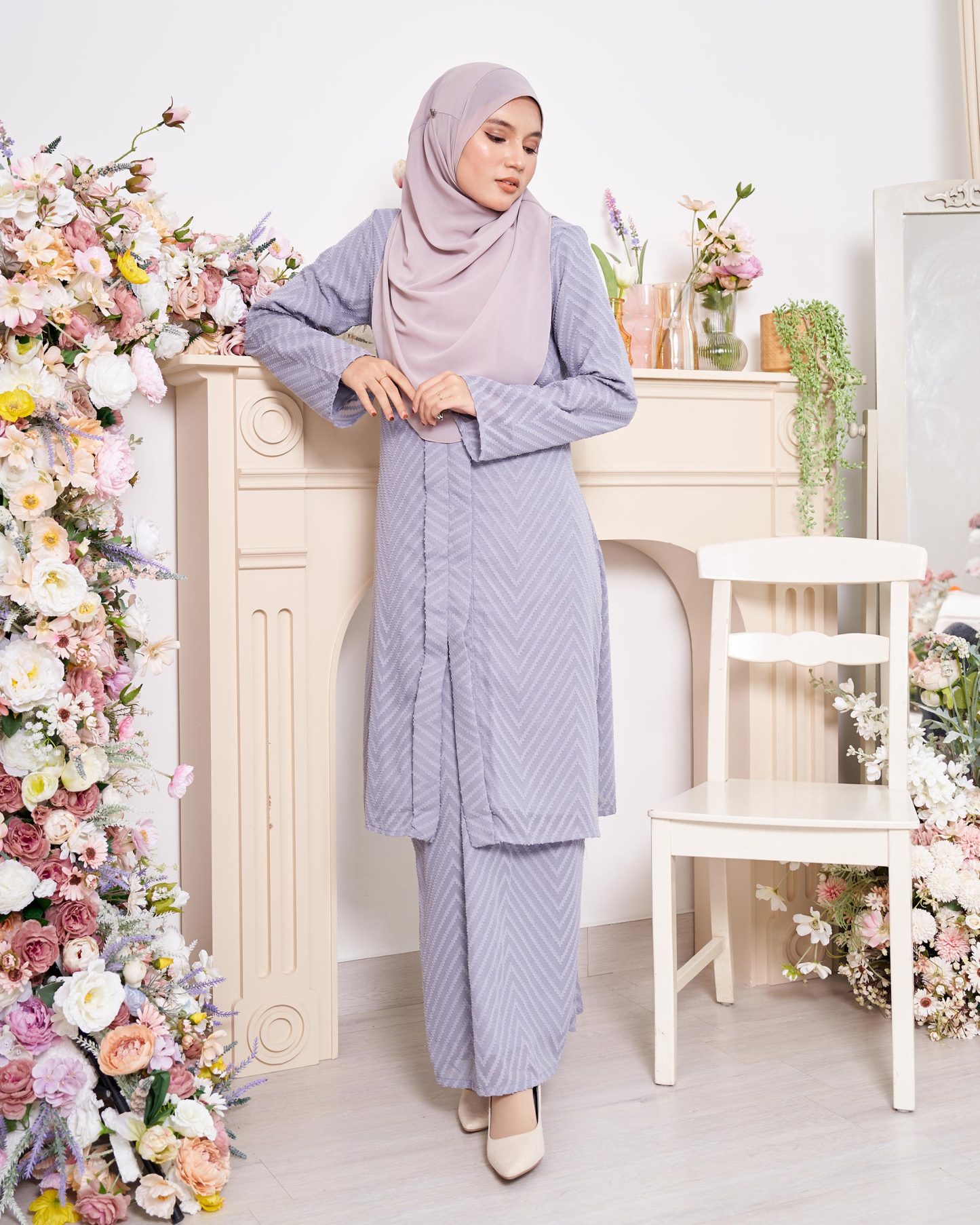 Baju Kebarung Mayfair - Dust Grey
