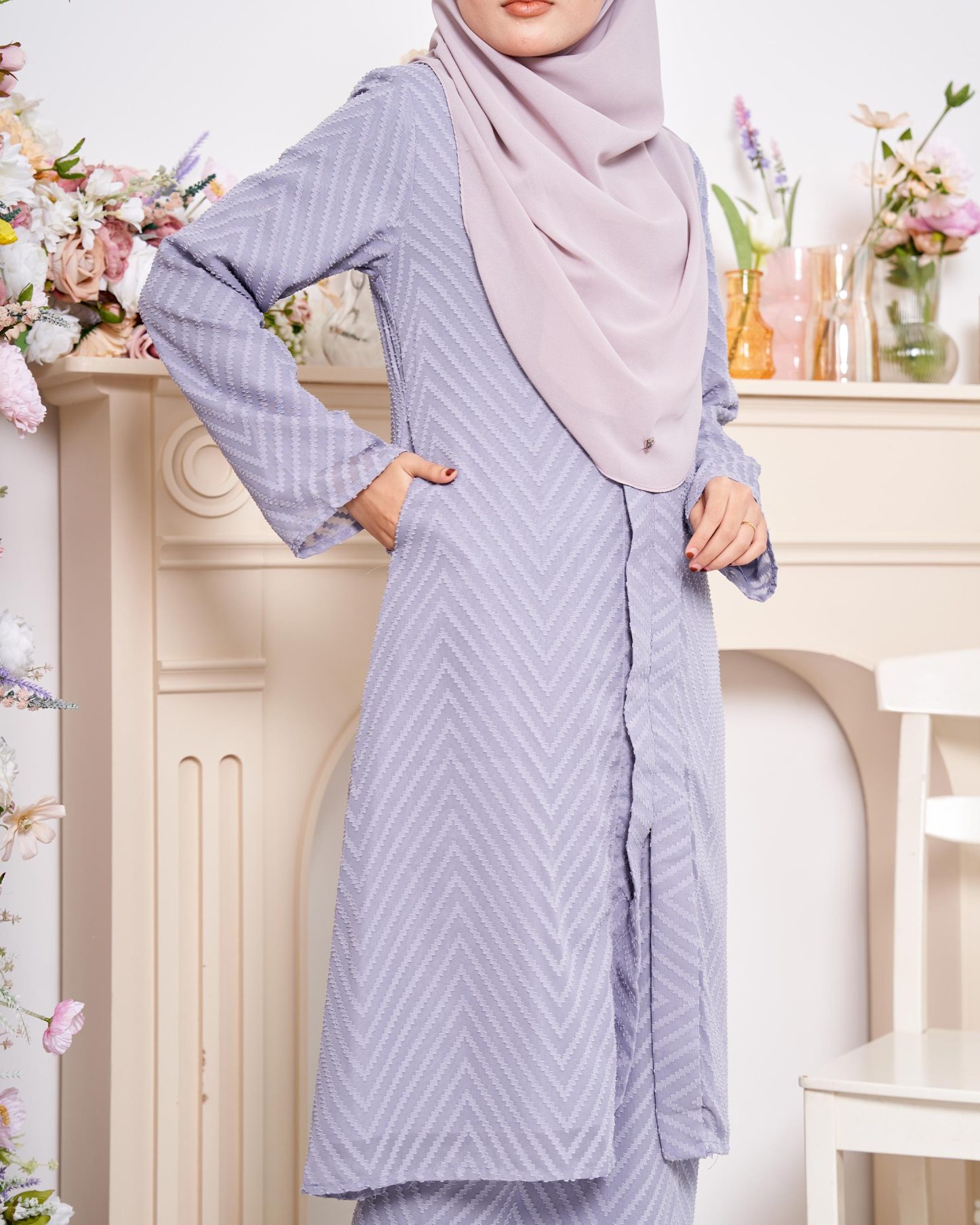 Baju Kebarung Mayfair - Dust Grey
