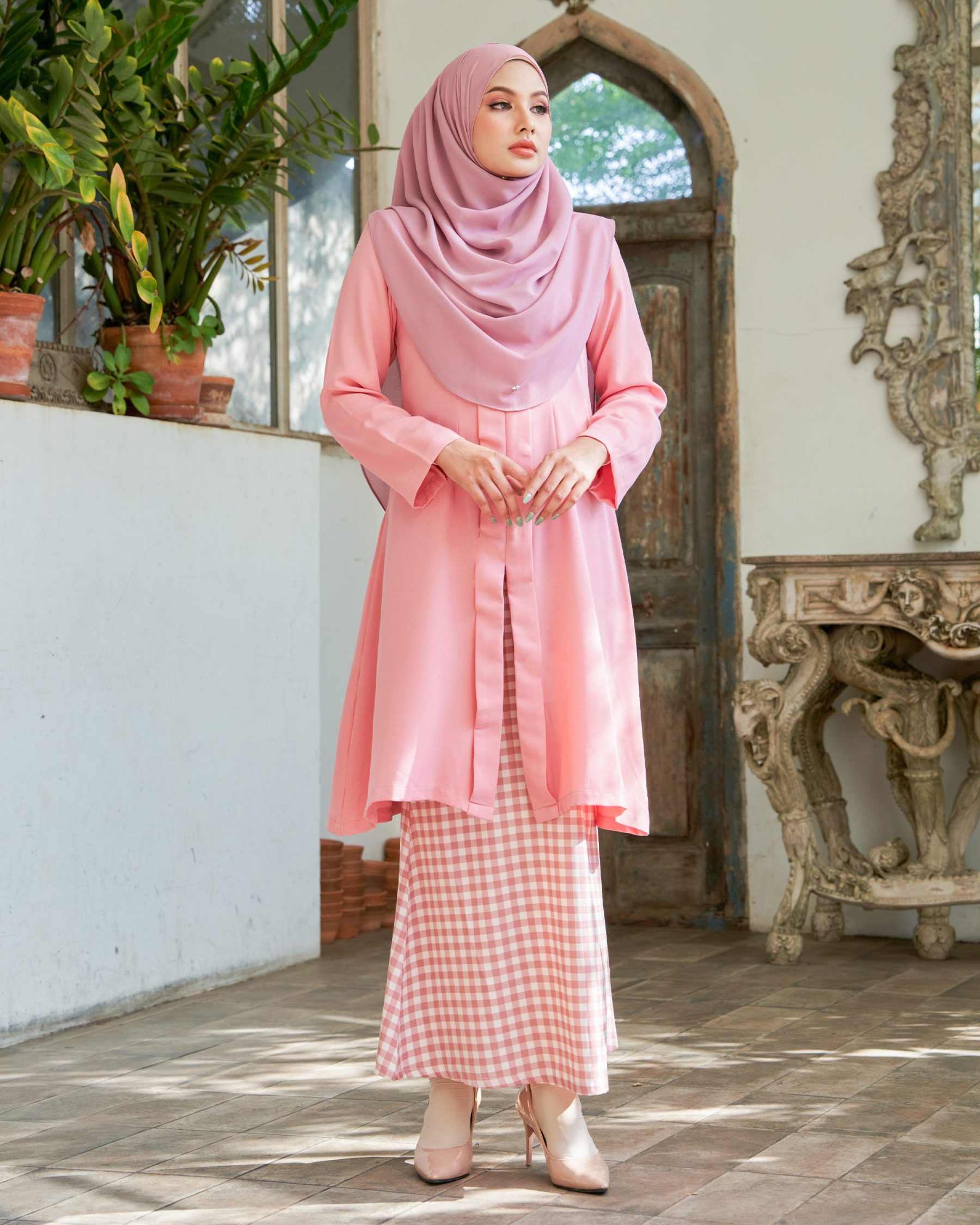 Baju Kebarung Printed Lani - Smoothie Watermelon