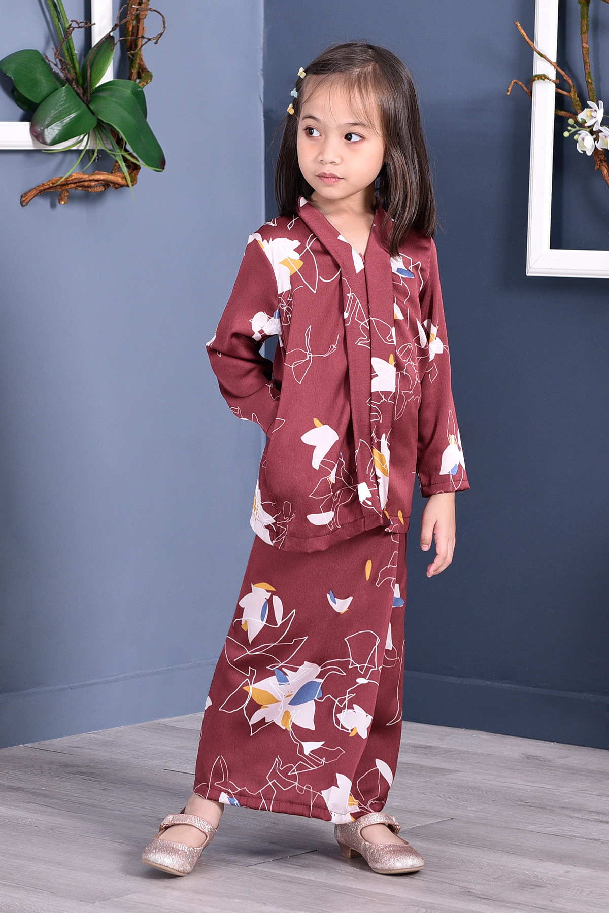 Baju Kebarung Reyna Kids - Red