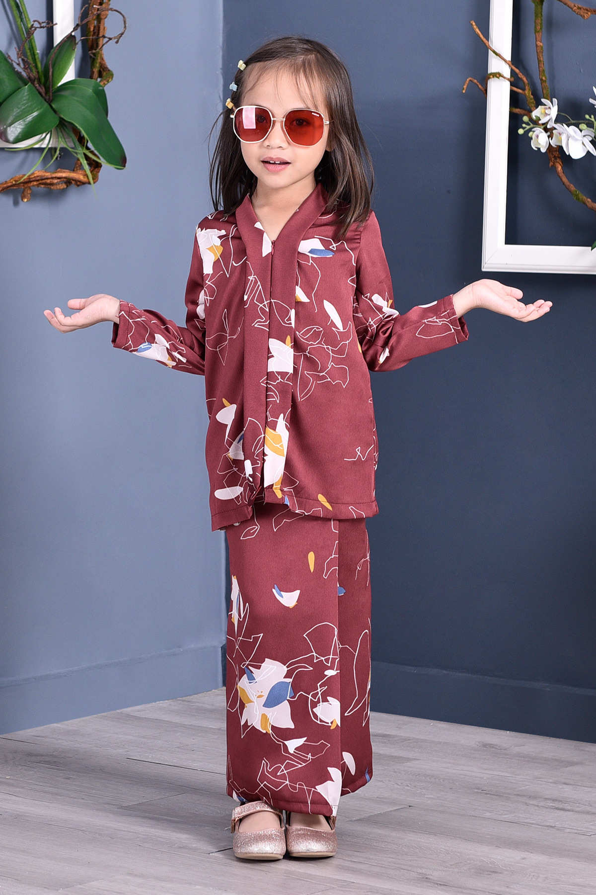 Baju Kebarung Reyna Kids - Red