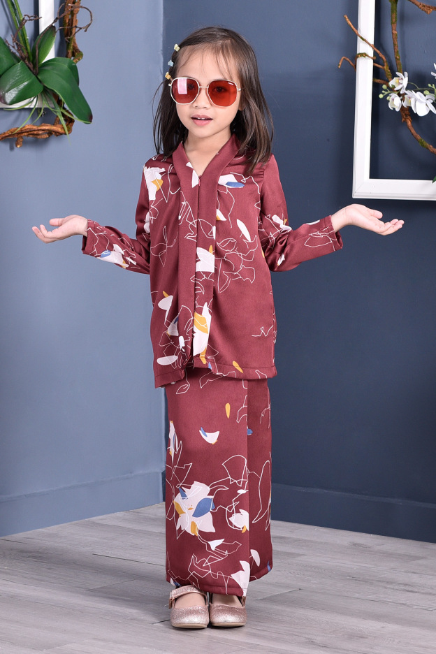 Baju Kebarung Reyna Kids - Red