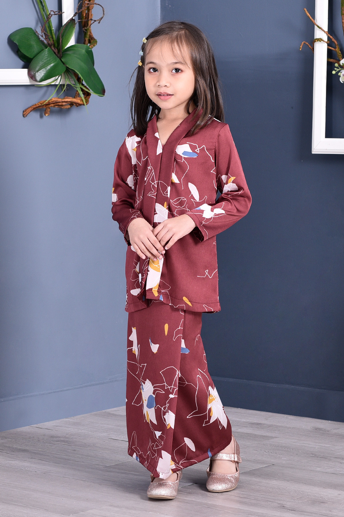 Baju Kebarung Reyna Kids - Red