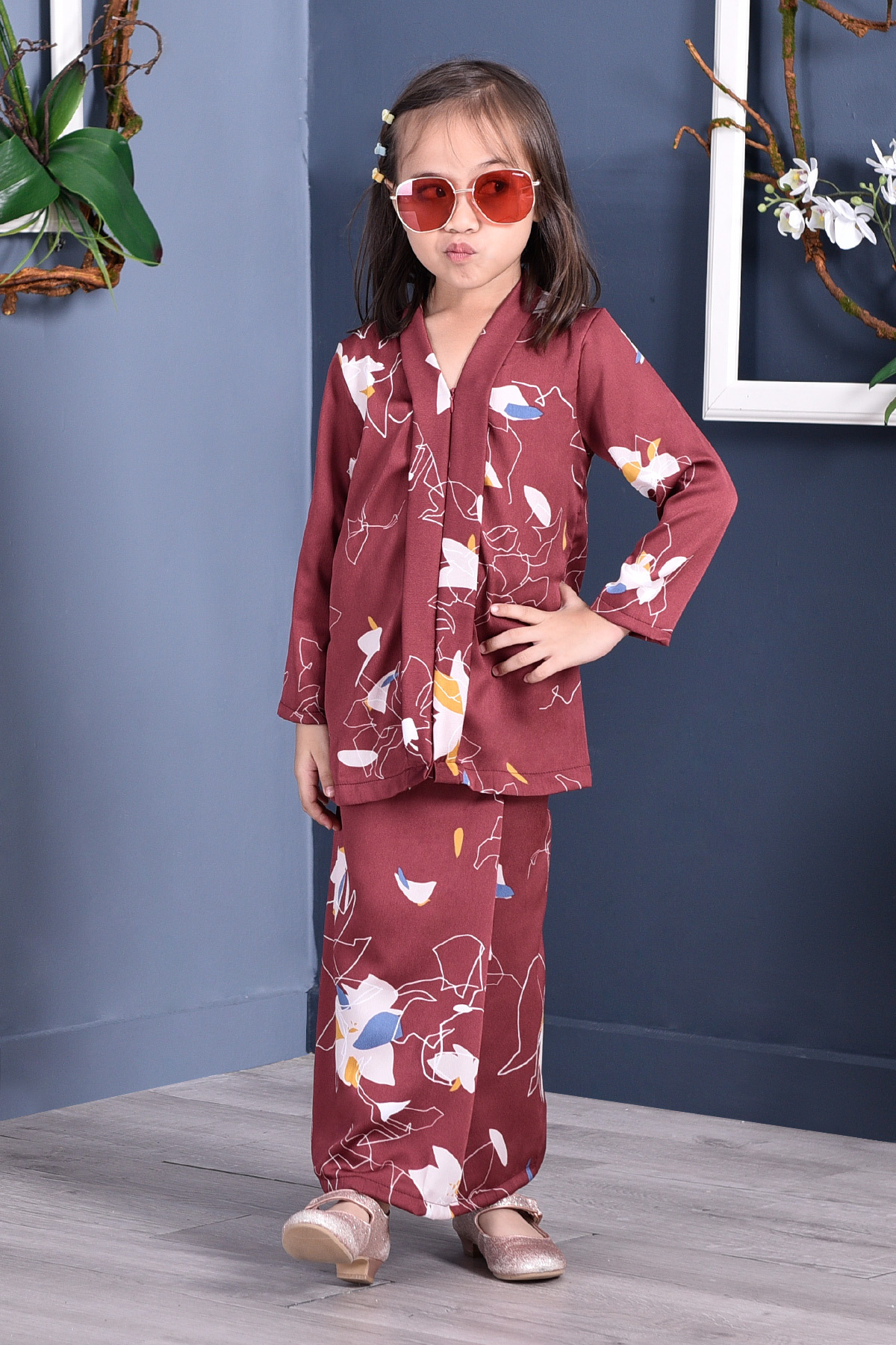 Baju Kebarung Reyna Kids - Red