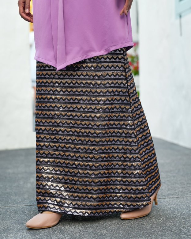 Baju Kebarung Sequin Aqila - Mauve Purple