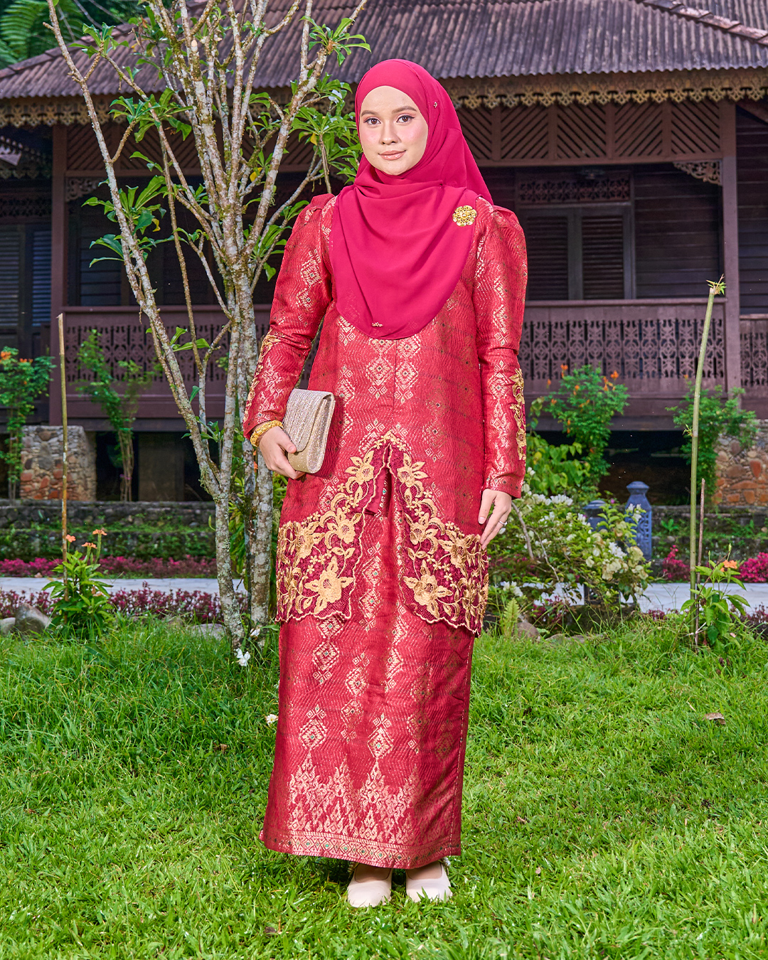Baju Kebarung Sulam Songket Audrina