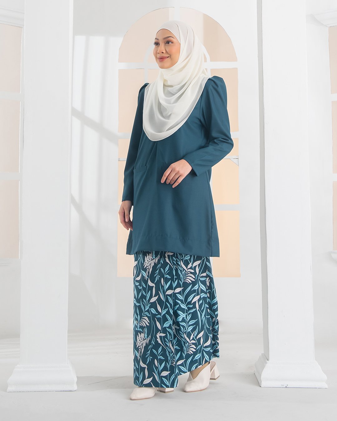 Baju Kurung Kedah Puffy Lucy Laluna X MCC - Emerald Green