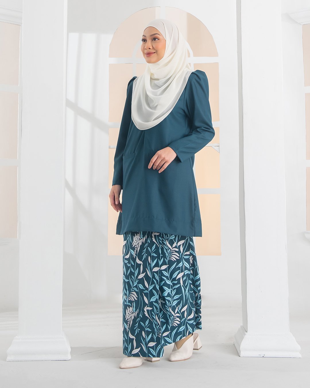 Baju Kurung Kedah Puffy Lucy Laluna X MCC - Emerald Green