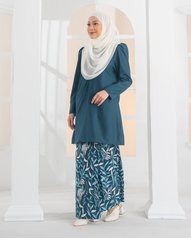 Baju Kurung Kedah Puffy Lucy Laluna X MCC - Emerald Green