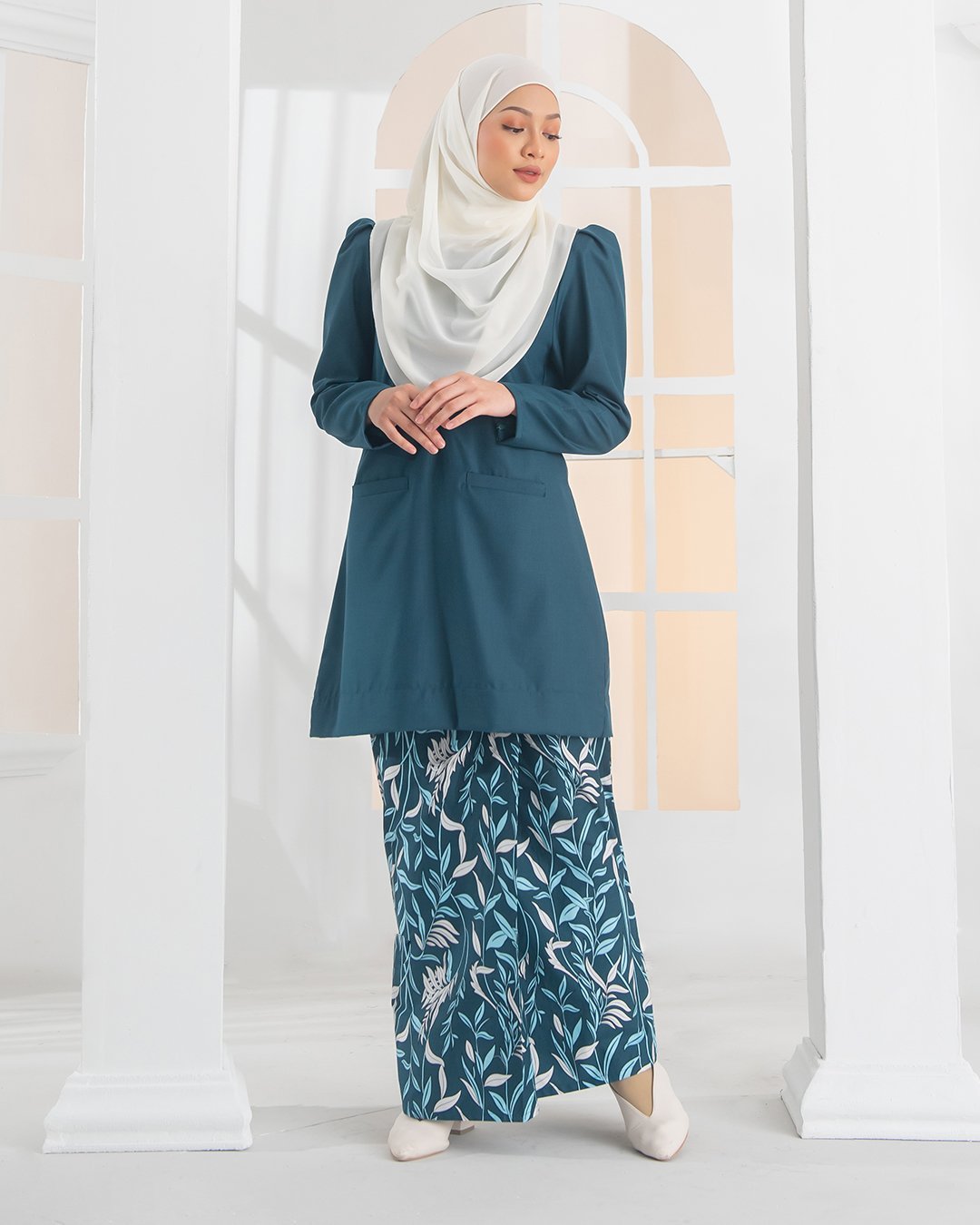 Baju Kurung Kedah Puffy Lucy Laluna X MCC - Emerald Green