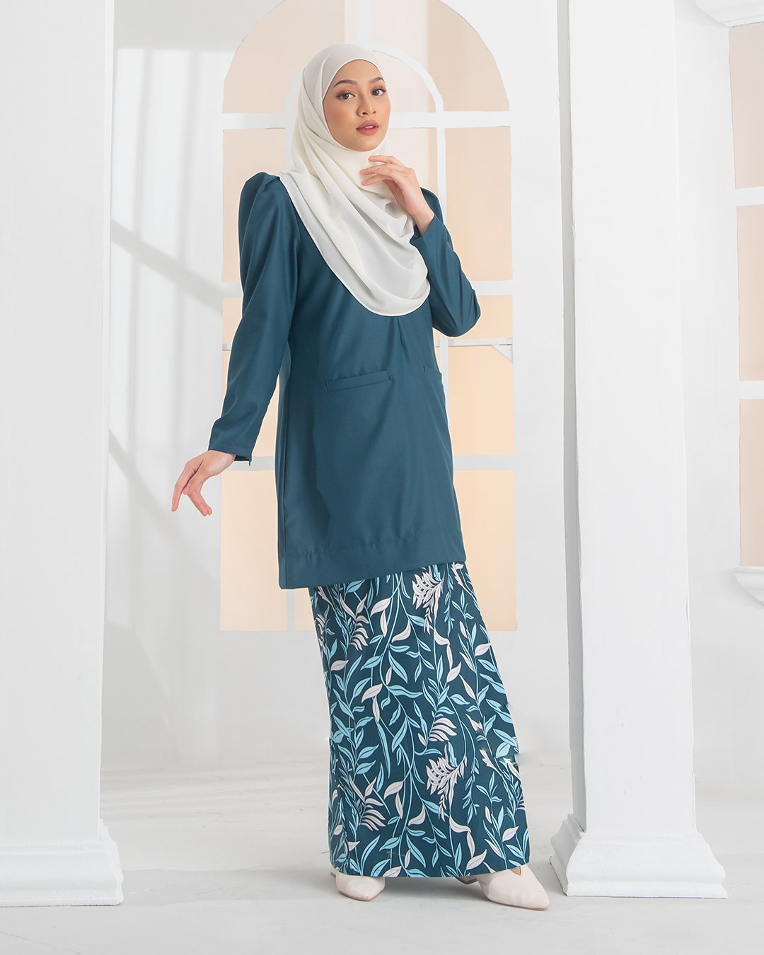 Baju Kurung Kedah Puffy Lucy Laluna X MCC - Emerald Green