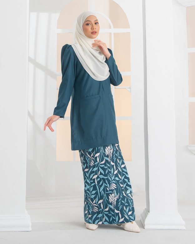 Baju Kurung Kedah Puffy Lucy Laluna X MCC - Emerald Green