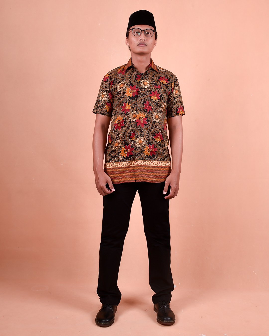 Baju Kemeja Batik Aezat - Red