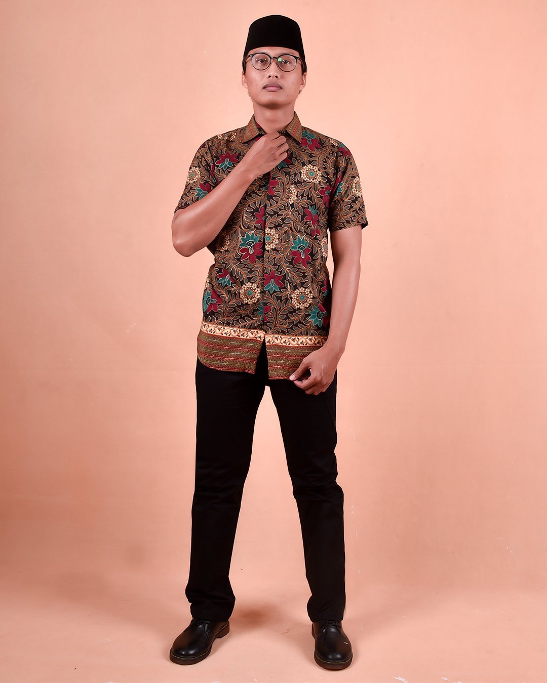 Baju Kemeja Batik Aezat - Green