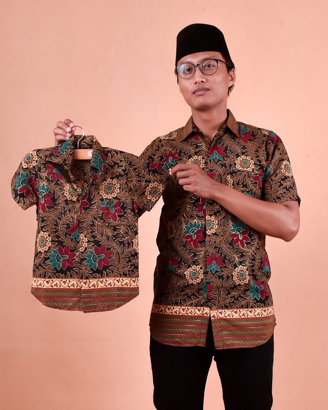Baju Kemeja Batik Aezat - Green