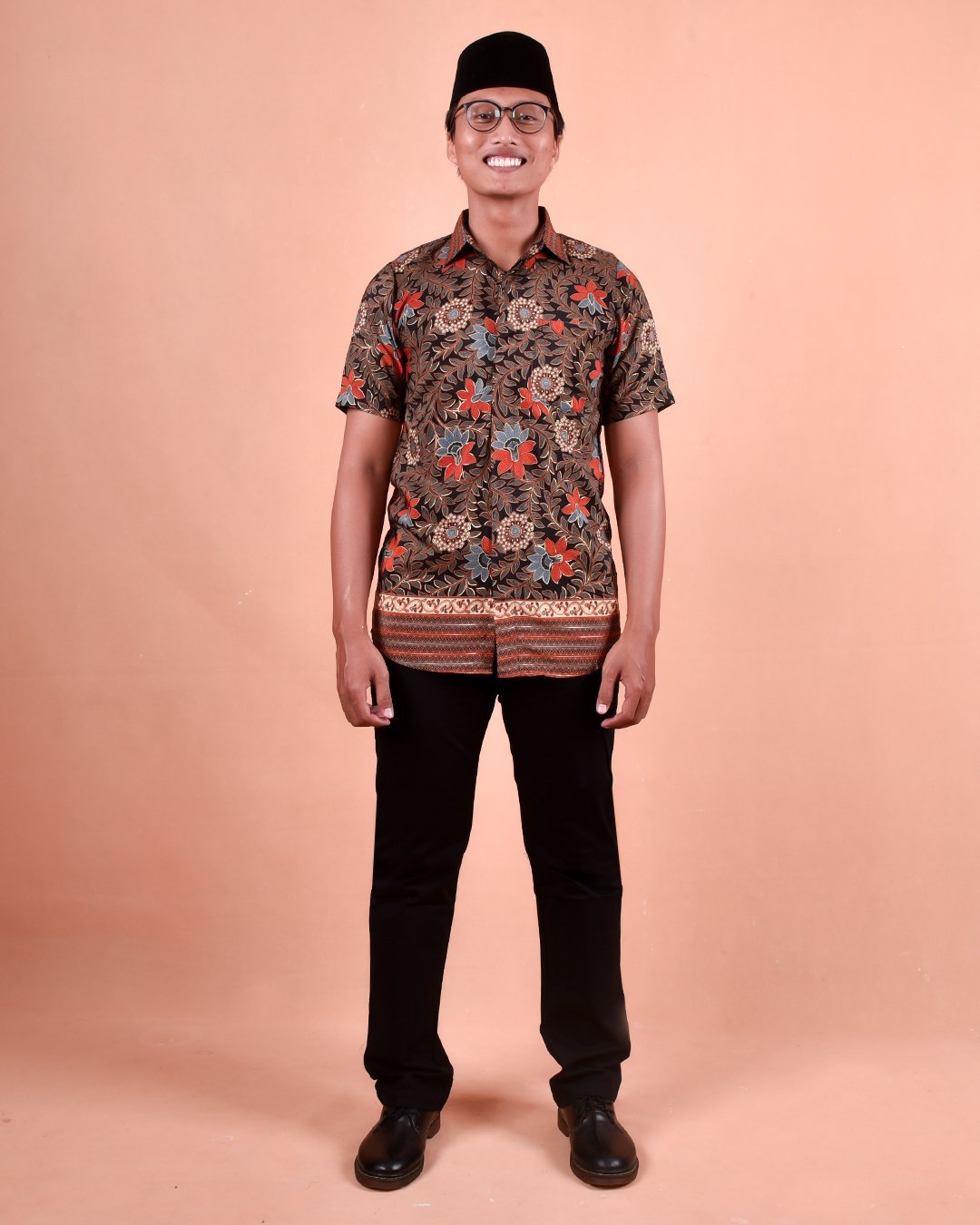 Baju Kemeja Batik Aezat - Orange