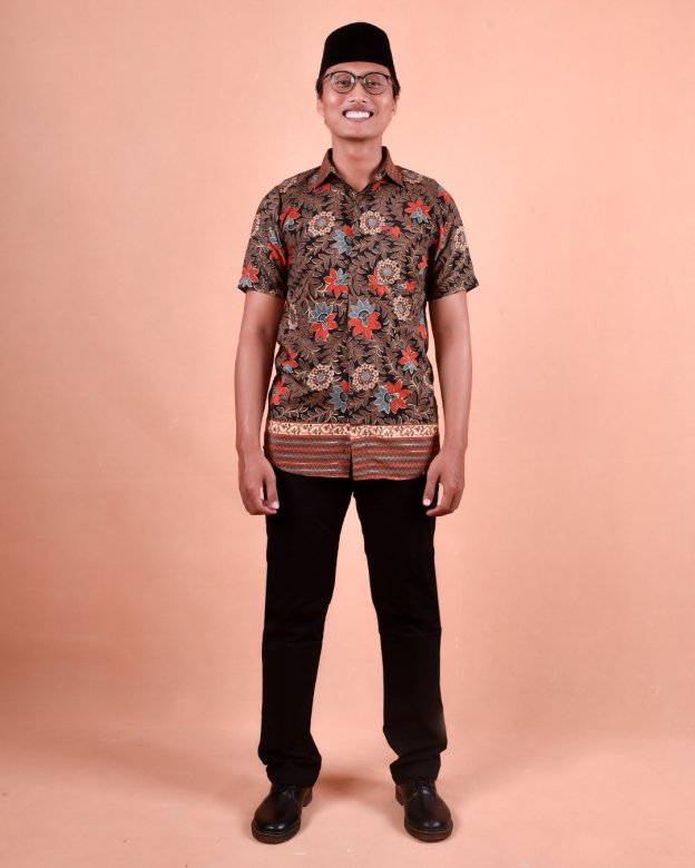 Baju Kemeja Batik Aezat - Orange
