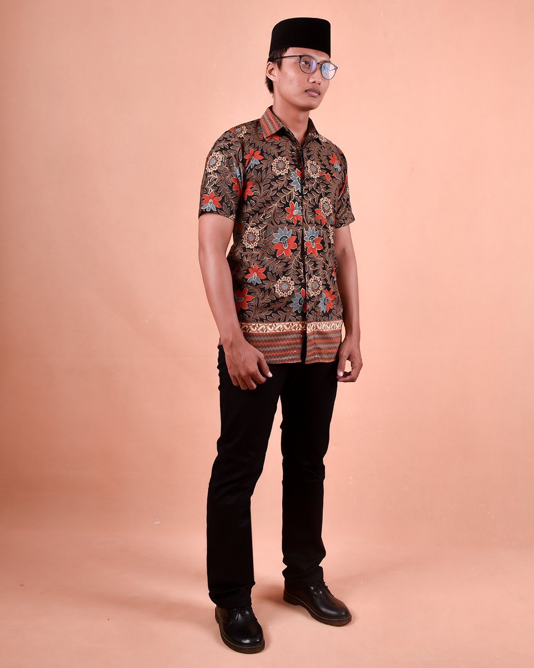Baju Kemeja Batik Aezat - Orange