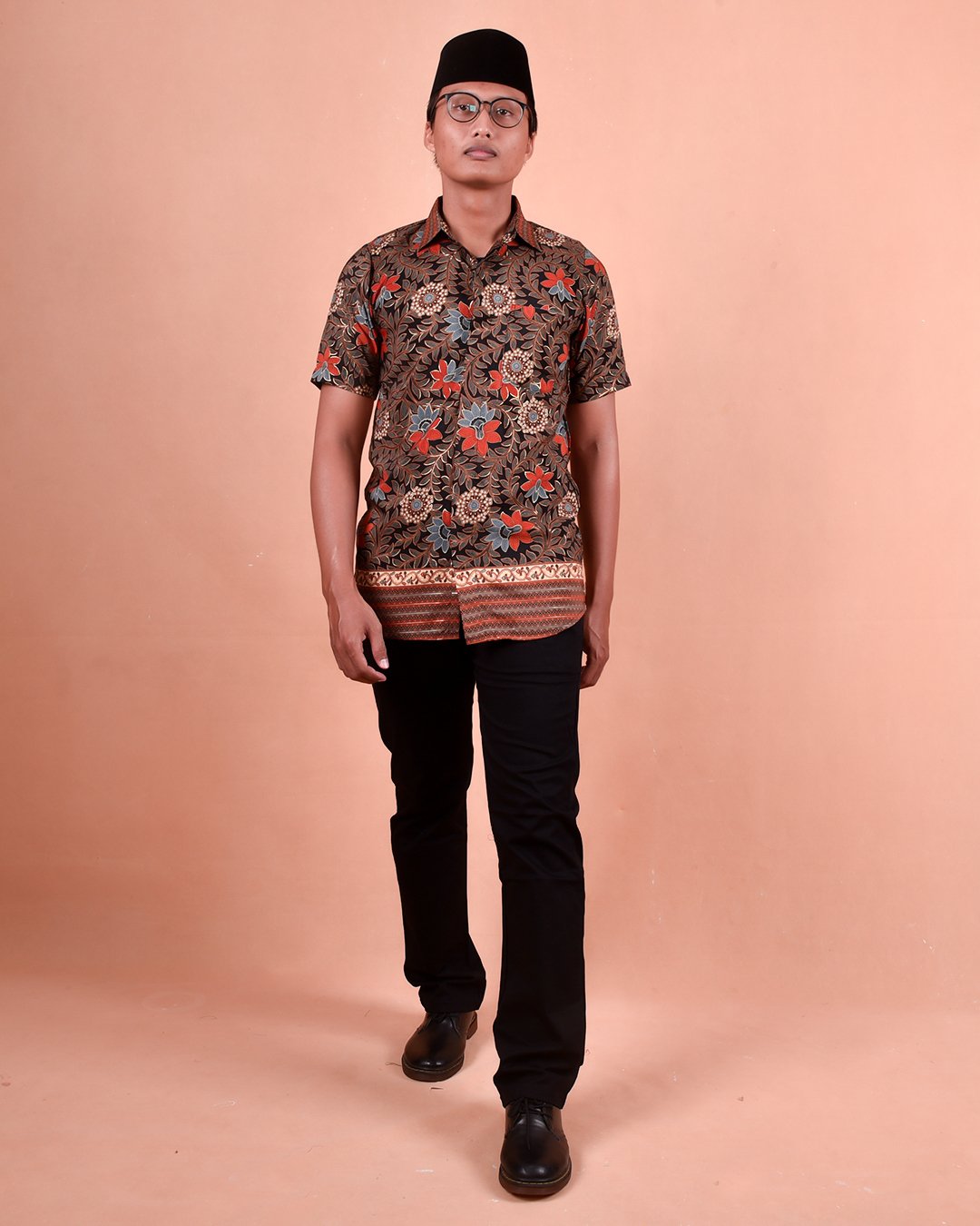 Baju Kemeja Batik Aezat - Orange