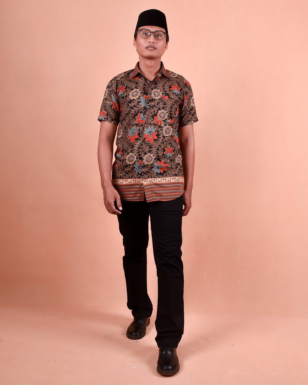 Baju Kemeja Batik Aezat - Orange