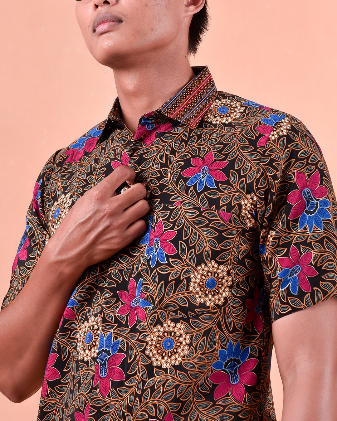 Baju Kemeja Batik Aezat - Pink